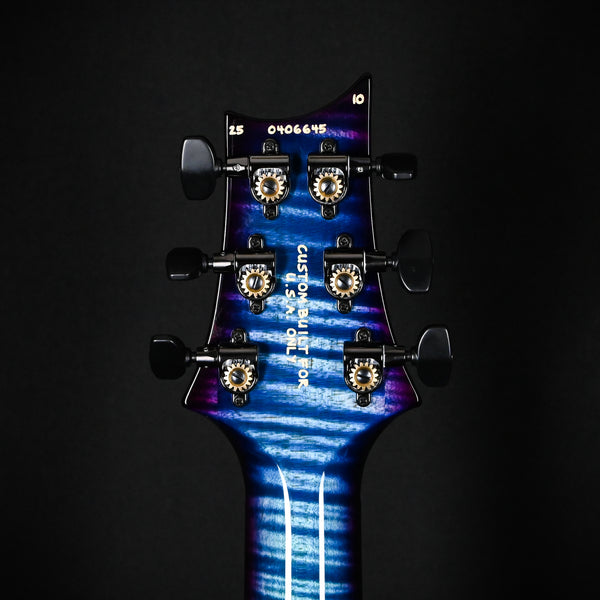 PRS Custom 24 Wood Library w/ 10-Top, Brazilian Rosewood, & DMO Pickups- Aquableux Purple Burst 2025 (0406645)