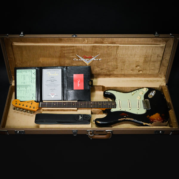 Fender Custom Shop '60 Stratocaster Heavy Relic- Aged Black/ 3-Color Sunburst 2025 (CZ585905)