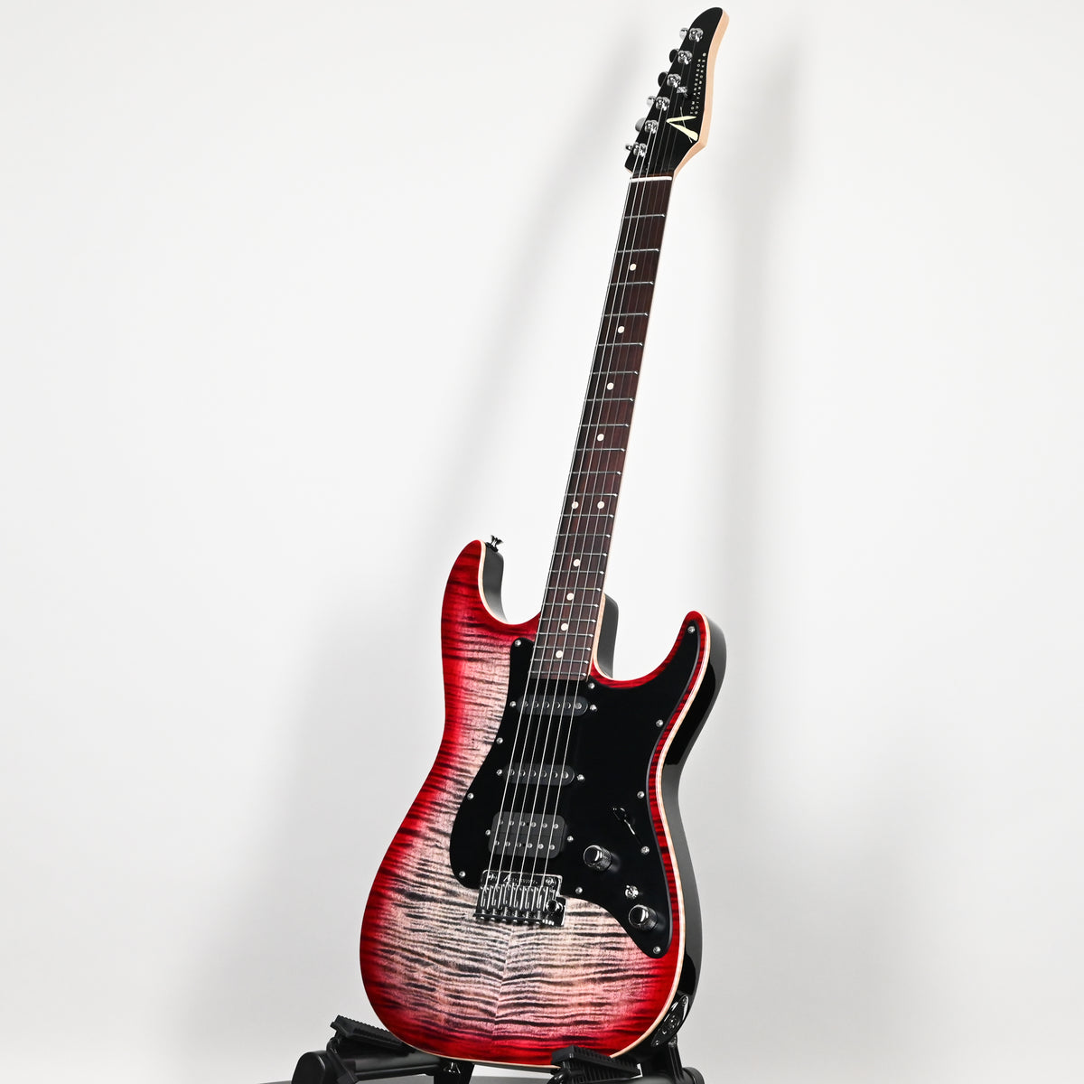 Tom Anderson Custom Drop Top Classic Electric Guitar- Natural Black to T-Red Burst w/ Binding 2026 (08-02-26A)