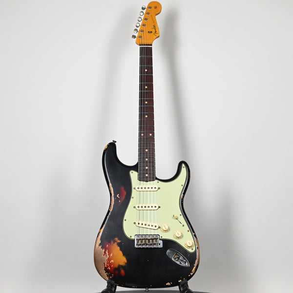 Fender Custom Shop '60 Stratocaster Heavy Relic- Aged Black/ 3-Color Sunburst 2025 (CZ585905)