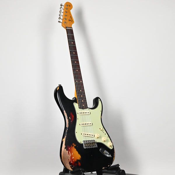 Fender Custom Shop '60 Stratocaster Heavy Relic- Aged Black/ 3-Color Sunburst 2025 (CZ585905)