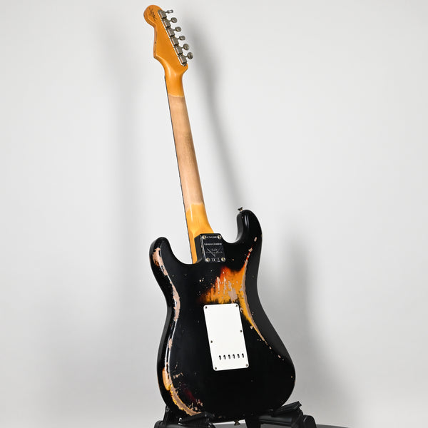 Fender Custom Shop '60 Stratocaster Heavy Relic- Aged Black/ 3-Color Sunburst 2025 (CZ585905)