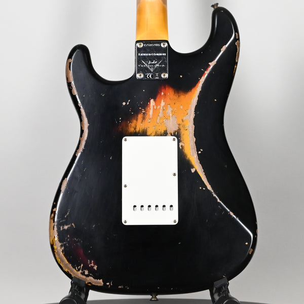 Fender Custom Shop '60 Stratocaster Heavy Relic- Aged Black/ 3-Color Sunburst 2025 (CZ585905)