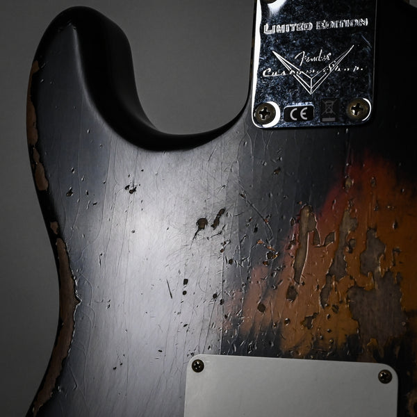 Fender Custom Shop '60 Stratocaster Heavy Relic- Aged Black/ 3-Color Sunburst 2025 (CZ585905)