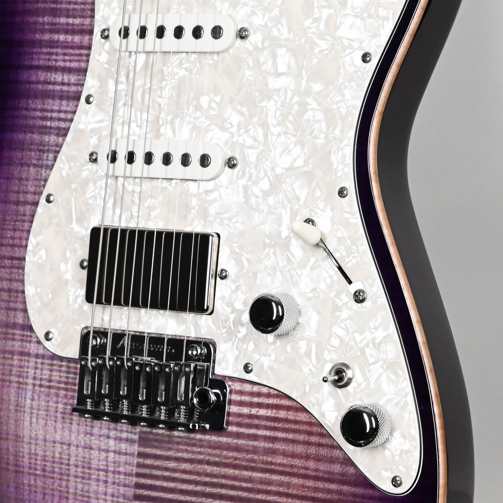Tom Anderson Custom Drop Top Classic Electric Guitar- Abalone to T-Purple Burst w/ Binding 2026 (04-11-26P)