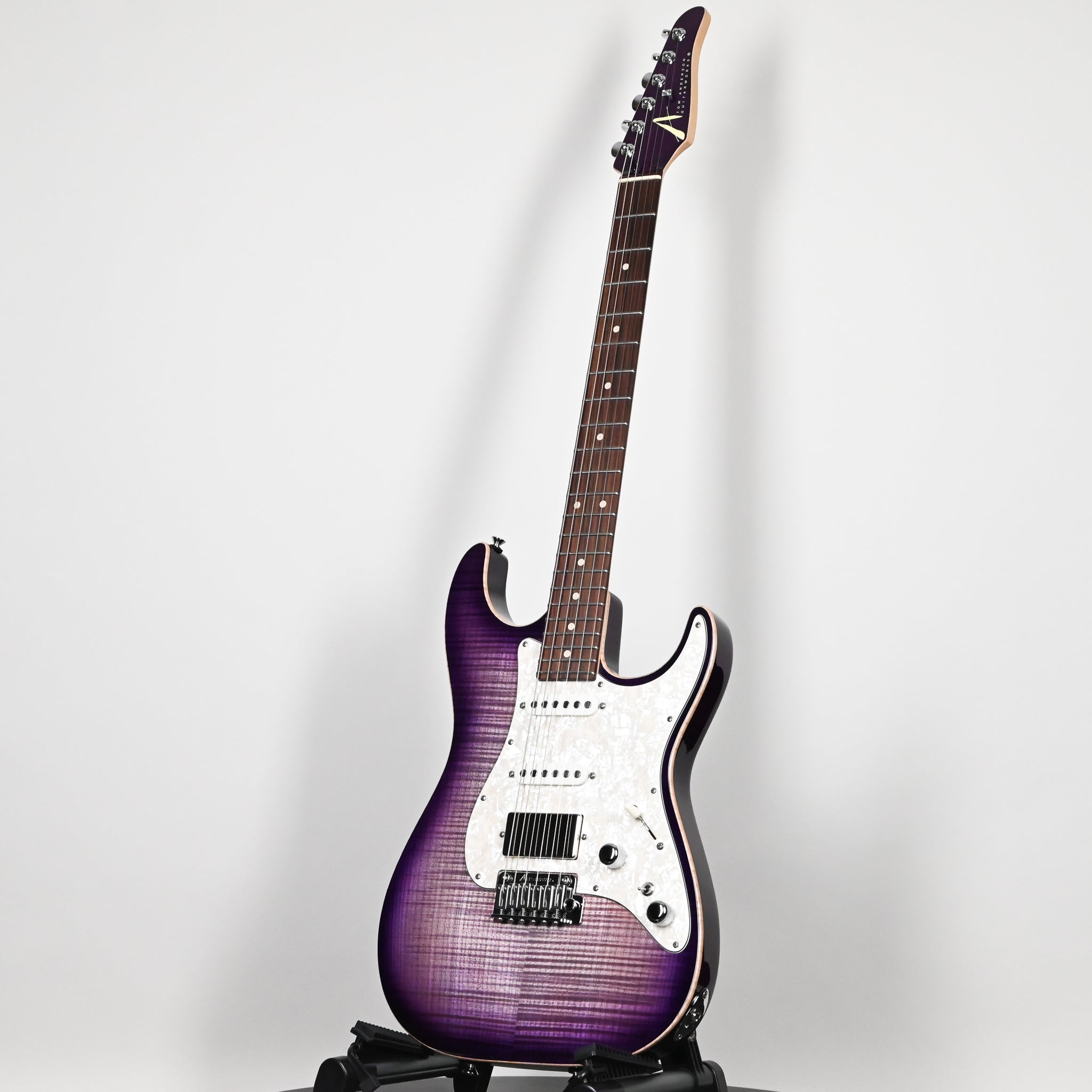 Tom Anderson Custom Drop Top Classic Electric Guitar- Abalone to T-Purple Burst w/ Binding 2026 (04-11-26P)