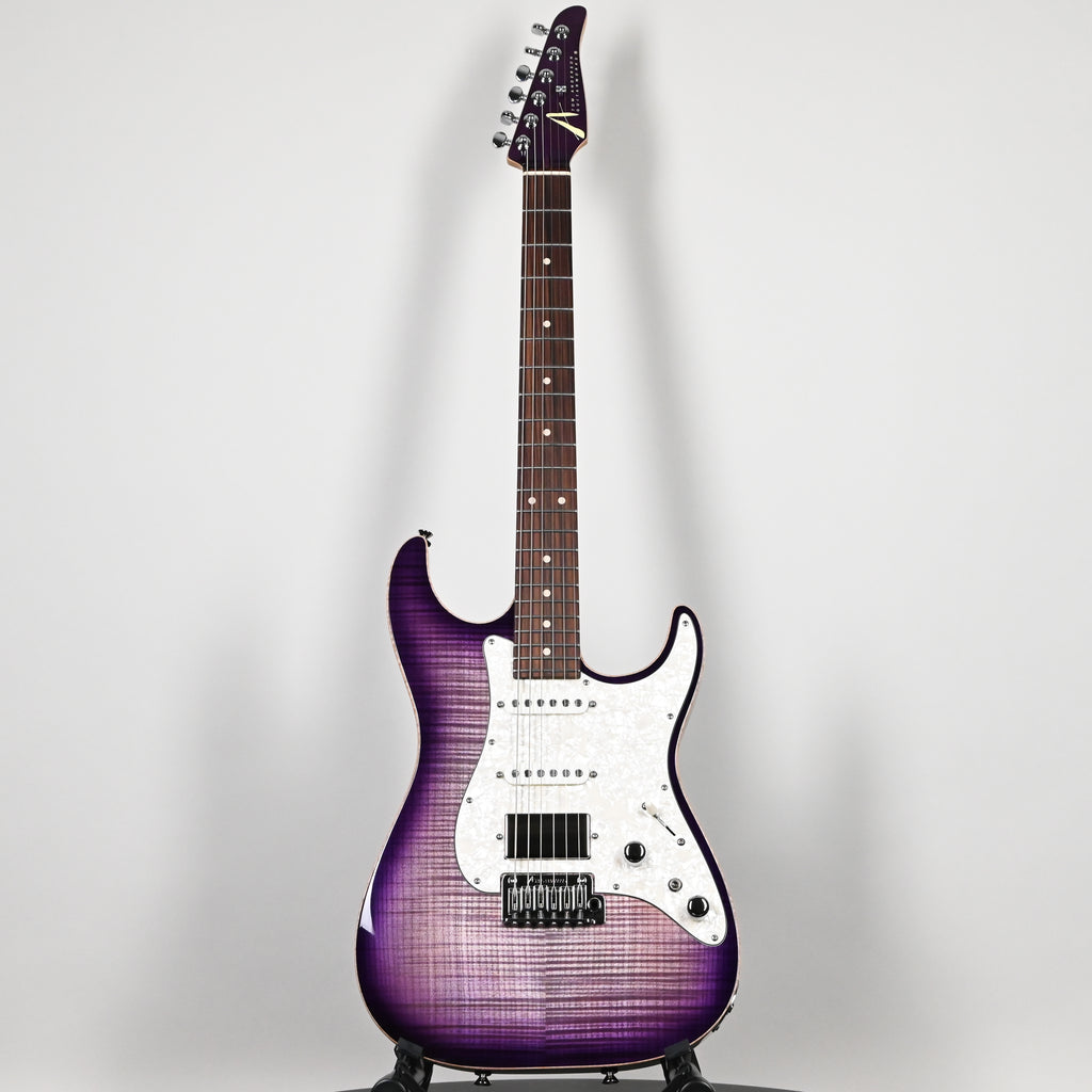 Tom Anderson Custom Drop Top Classic Electric Guitar- Abalone to T-Purple Burst w/ Binding 2026 (04-11-26P)