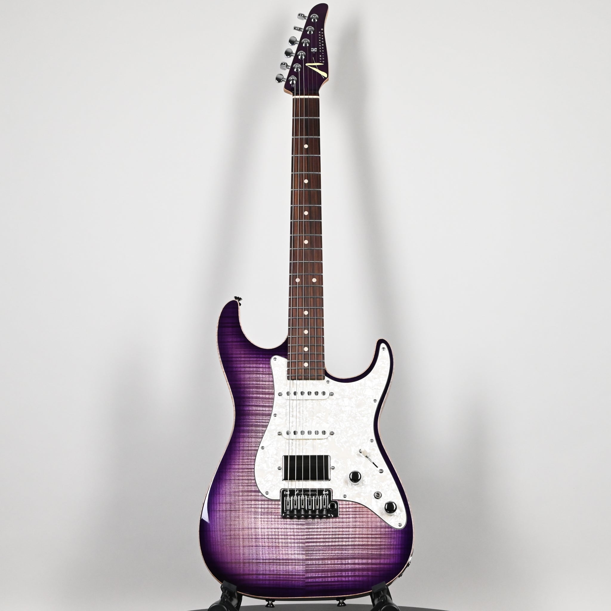 Tom Anderson Custom Drop Top Classic Electric Guitar- Abalone to T-Purple Burst w/ Binding 2026 (04-11-26P)