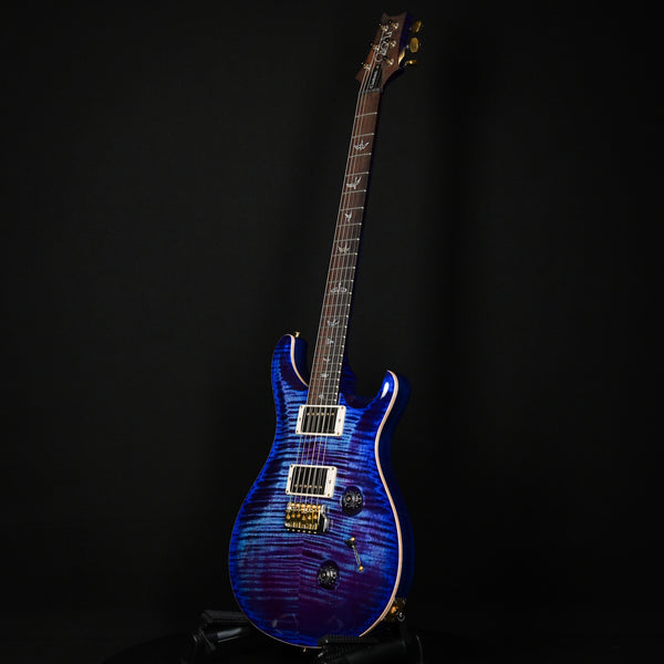 PRS Wood Library Custom 24 Fatback 10 Top Stained Flame Maple Neck Brazilian Rosewood Violet Blue Burst 2023 (0359455 )