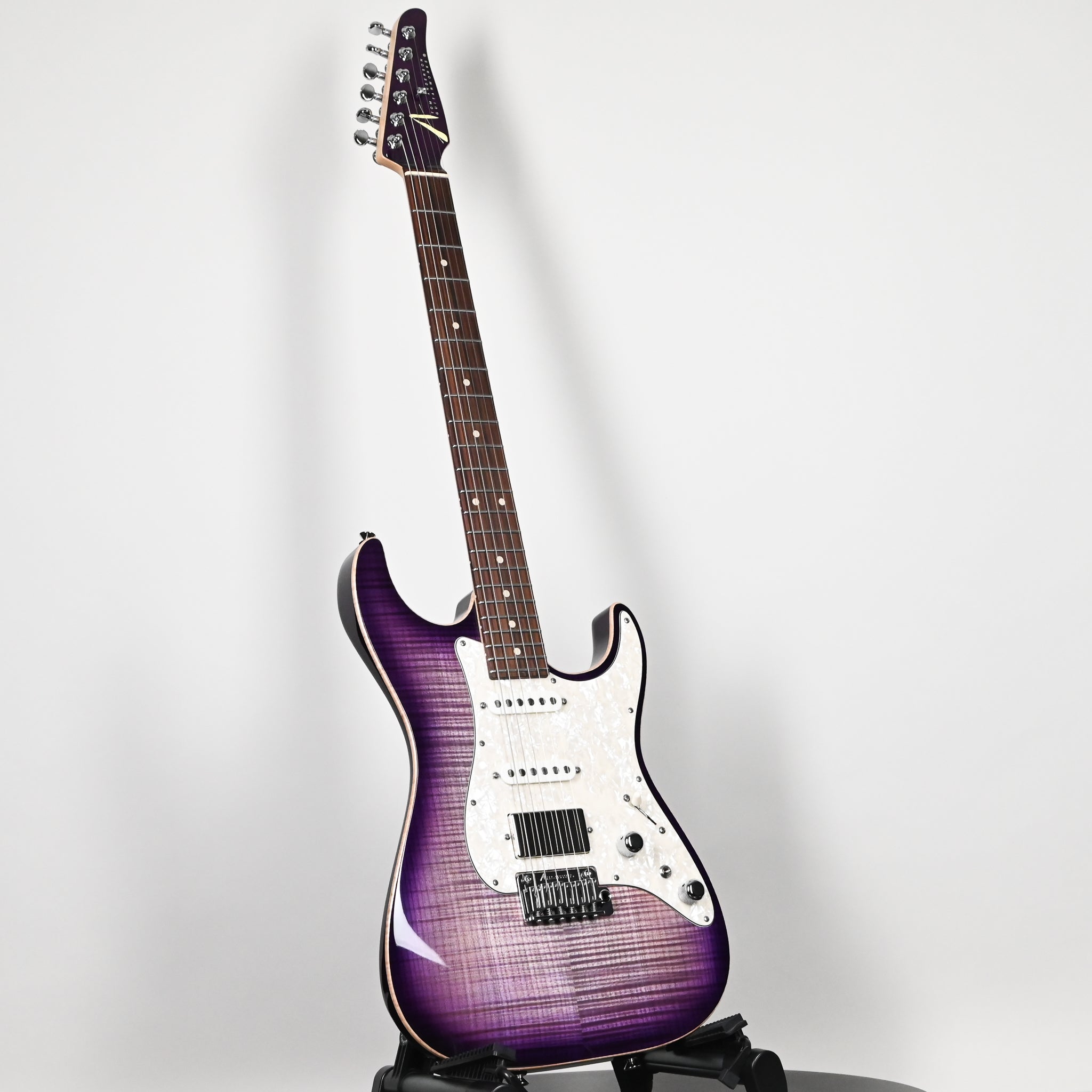Tom Anderson Custom Drop Top Classic Electric Guitar- Abalone to T-Purple Burst w/ Binding 2026 (04-11-26P)