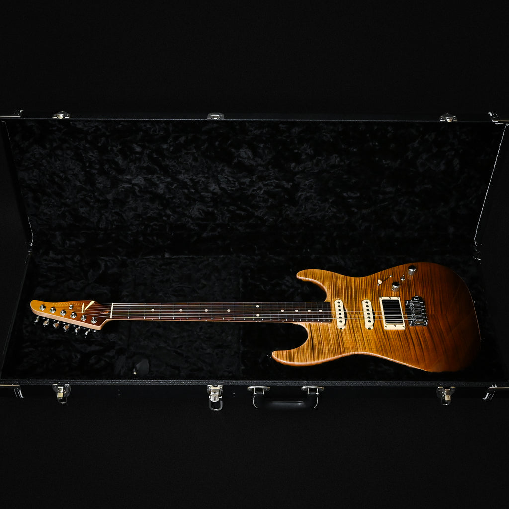 Tom Anderson Custom Drop Top Electric Guitar- Tiger Eye Surf w/ Binding 2026 (04-03-26N)