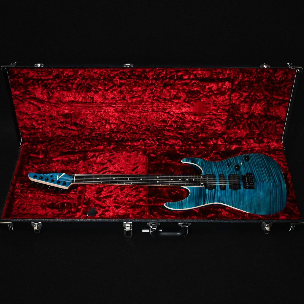 Tom Anderson Custom Angel Electric Guitar- Deep Bora Bora Blue w/ Binding 2026 (06-20-26P)