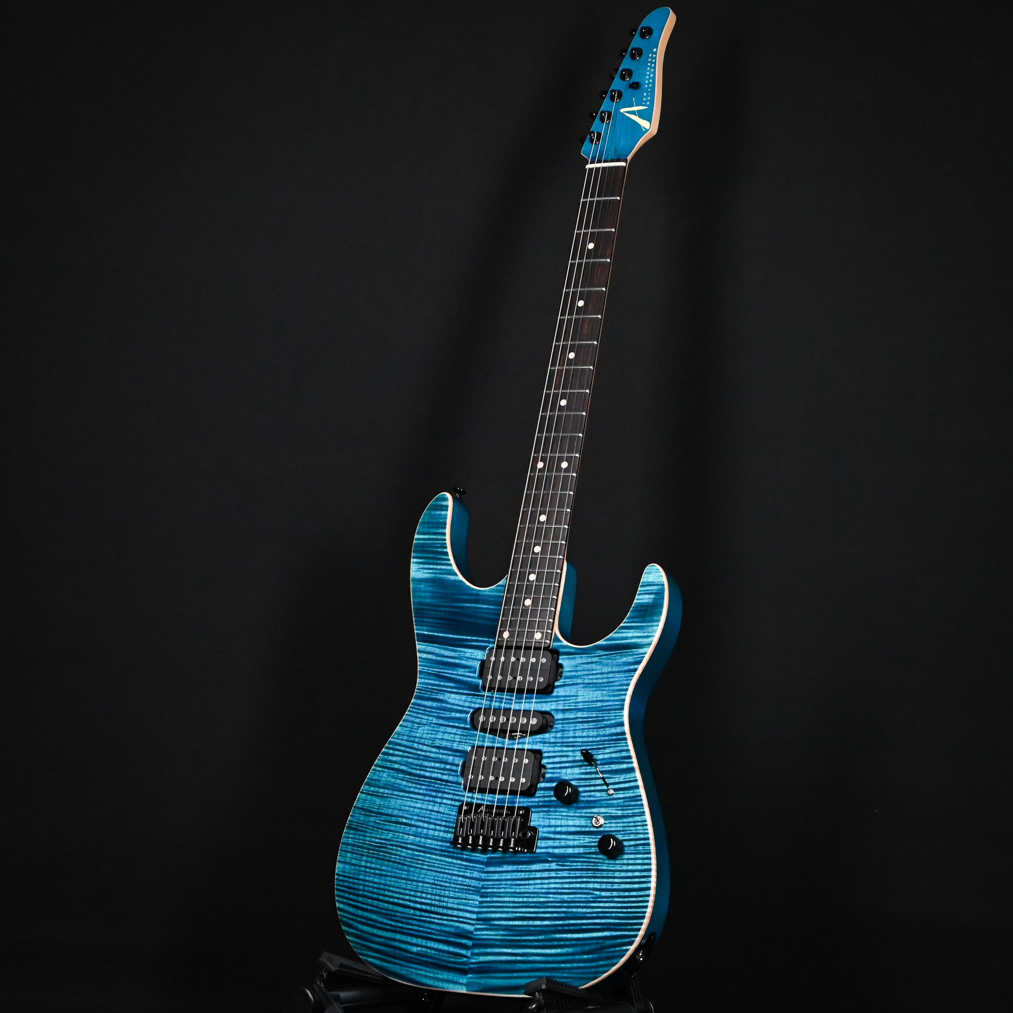 Tom Anderson Custom Angel Electric Guitar- Deep Bora Bora Blue w/ Binding 2026 (06-20-26P)