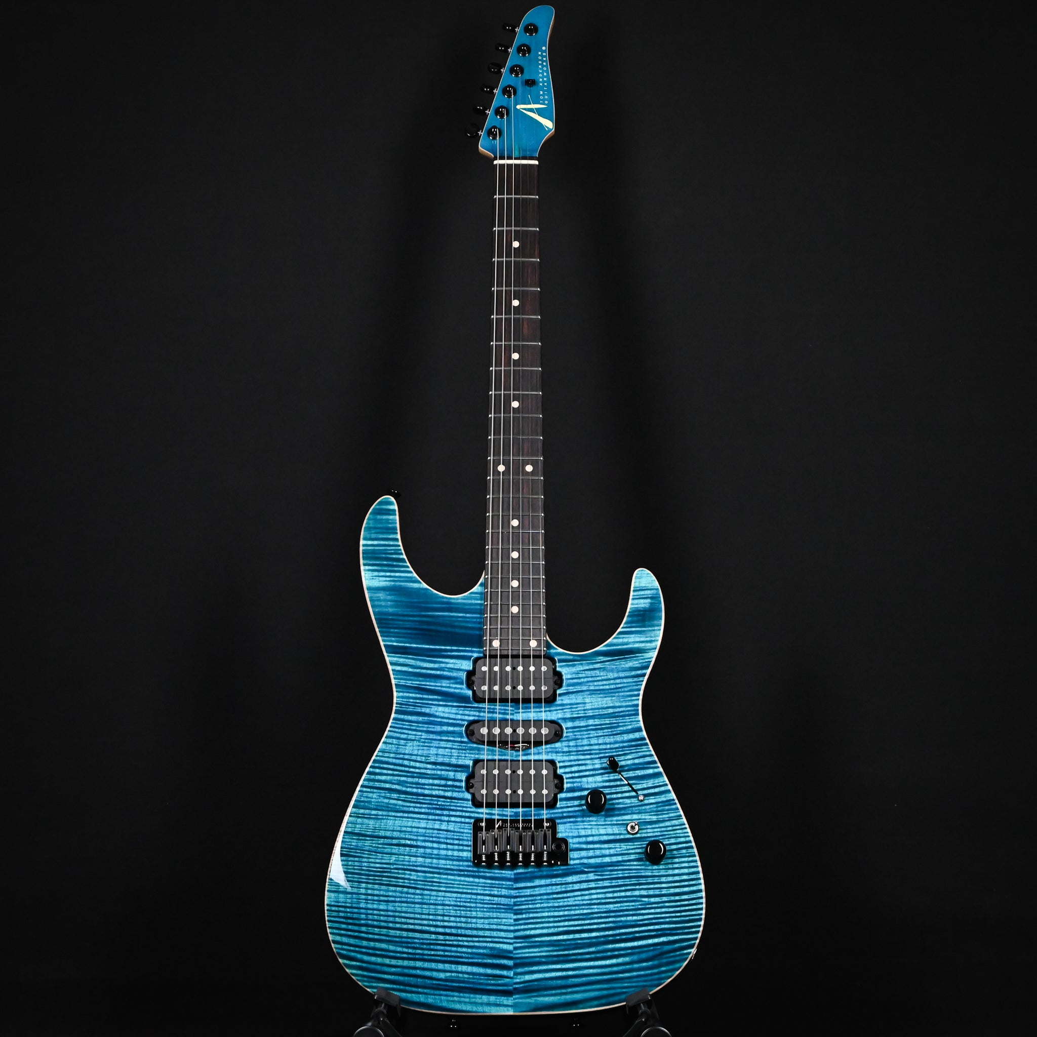 Tom Anderson Custom Angel Electric Guitar- Deep Bora Bora Blue w/ Binding 2026 (06-20-26P)