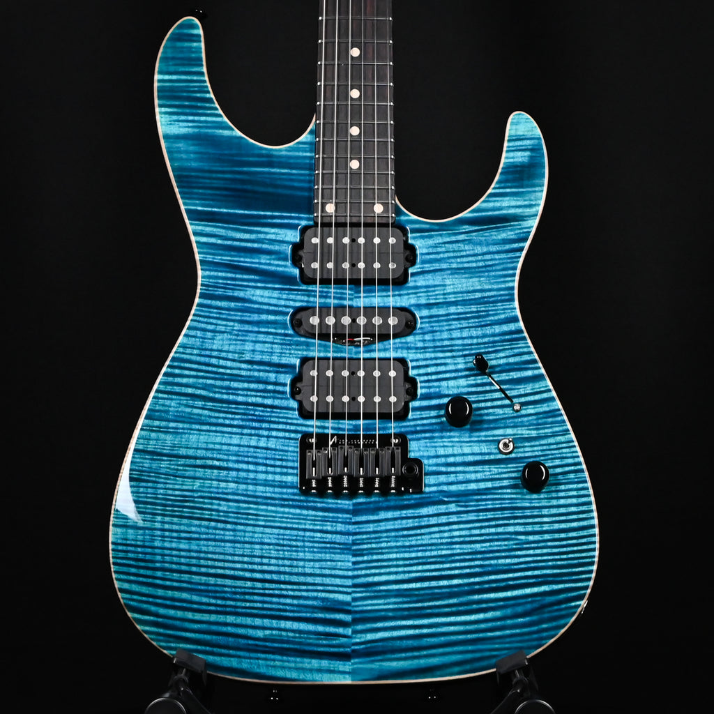 Tom Anderson Custom Angel Electric Guitar- Deep Bora Bora Blue w/ Binding 2026 (06-20-26P)