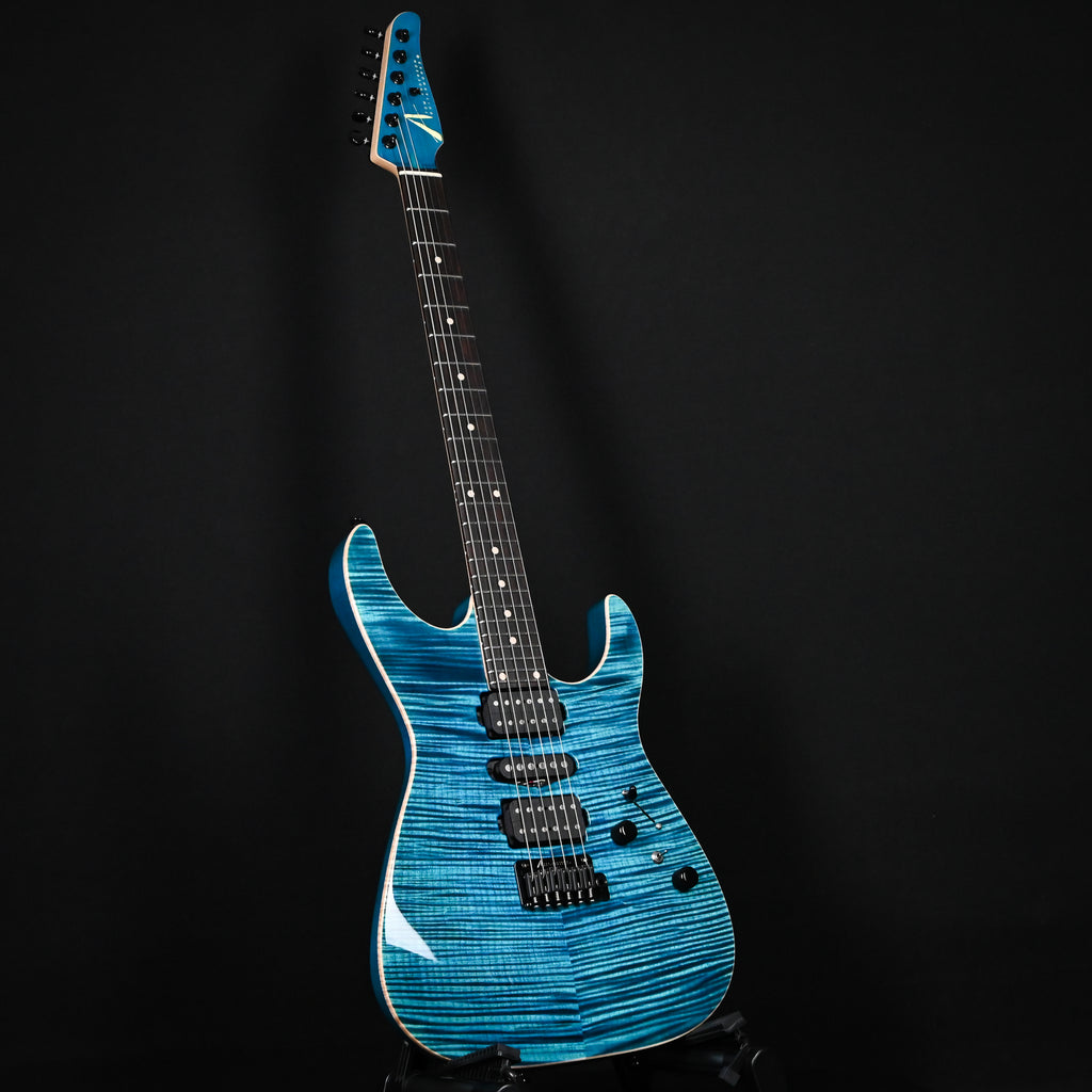 Tom Anderson Custom Angel Electric Guitar- Deep Bora Bora Blue w/ Binding 2026 (06-20-26P)