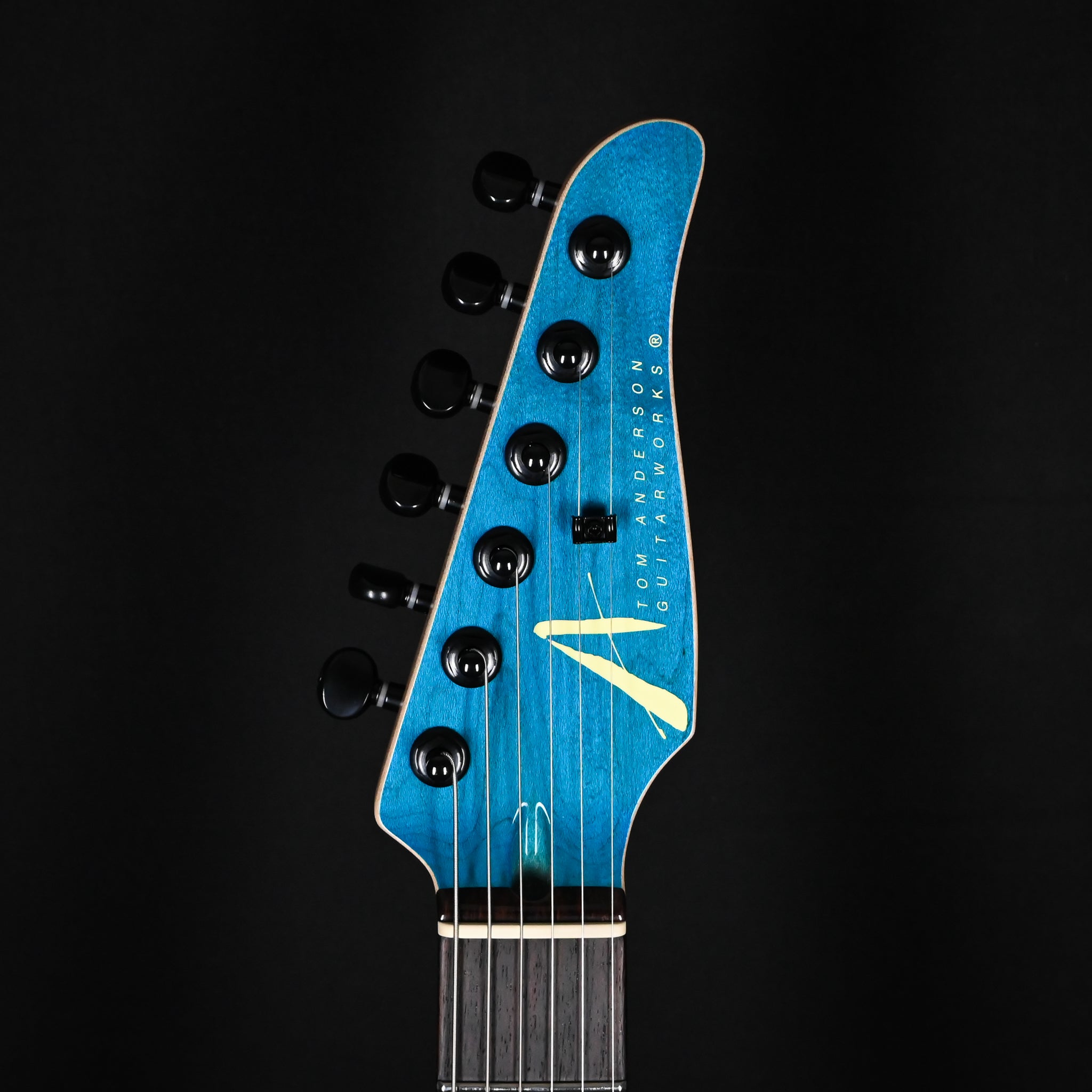 Tom Anderson Custom Angel Electric Guitar- Deep Bora Bora Blue w/ Binding 2026 (06-20-26P)