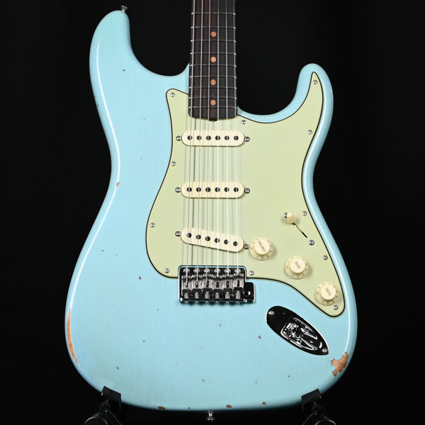 Fender Custom Shop Late-1962 Stratocaster Relic w/ Closet Classic Hardware- Faded Aged Daphne Blue 2025 (CZ587891)