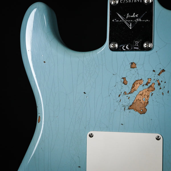 Fender Custom Shop Late-1962 Stratocaster Relic w/ Closet Classic Hardware- Faded Aged Daphne Blue 2025 (CZ587891)