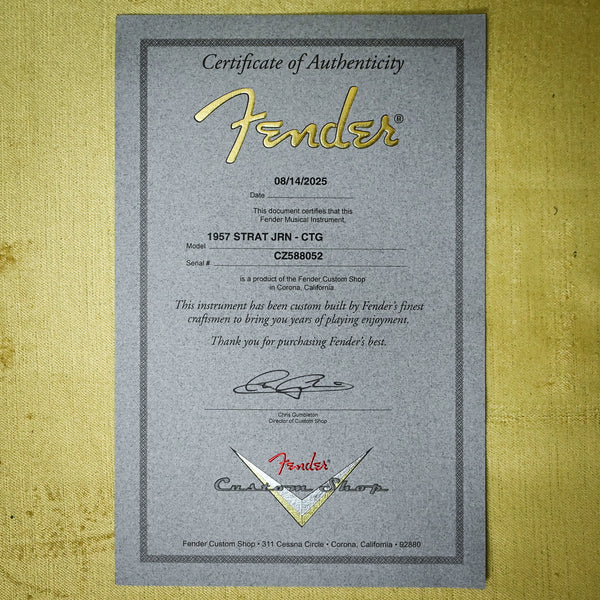 Fender Custom Shop 1957 Stratocaster Journeyman- Candy Tangerine 2025 (CZ588052)