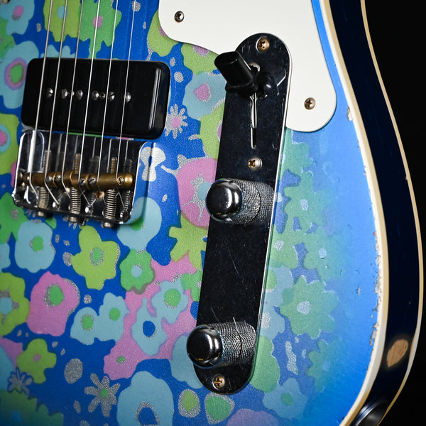 Fender Custom Shop Limited Edition Dual P90 Blue Floral Telecaster Relic (CZ576091)