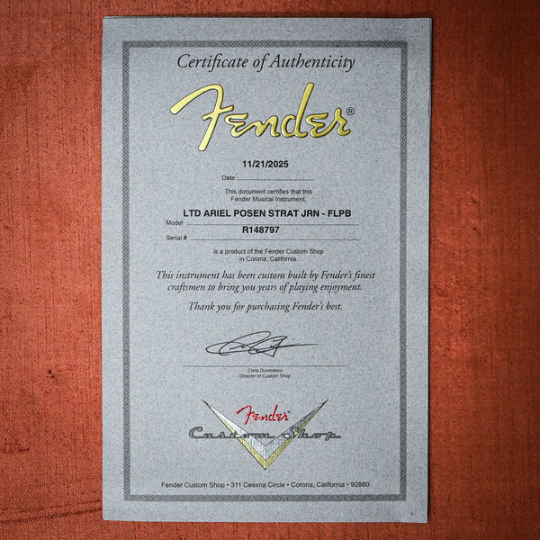 Fender Custom Shop Limited Edition Ariel Posen Stratocaster- Faded Lake Placid Blue 2025 (R148797)