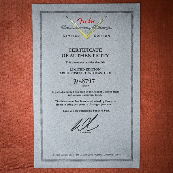 Fender Custom Shop Limited Edition Ariel Posen Stratocaster- Faded Lake Placid Blue 2025 (R148797)
