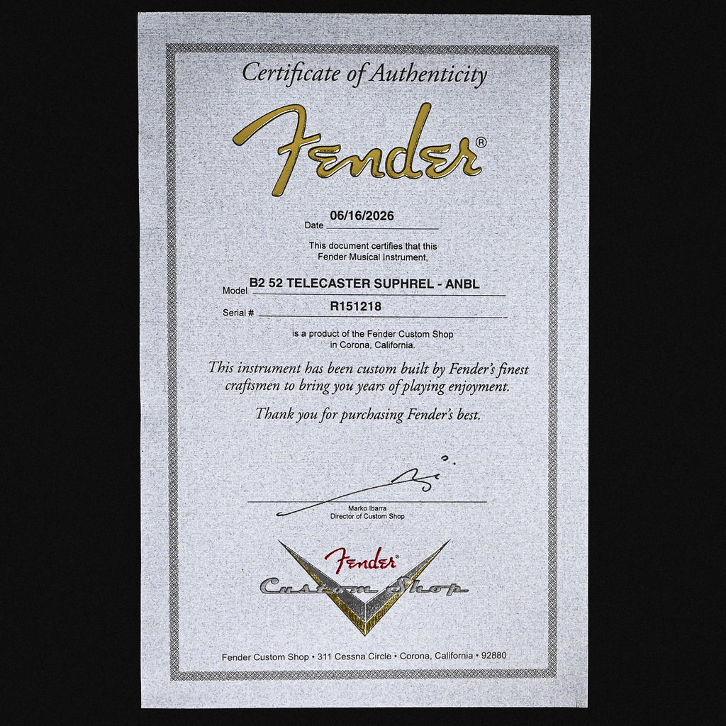 Fender Custom Shop '52 Telecaster Super Heavy Relic- Aged Nocaster Blonde 2026 (R151218)