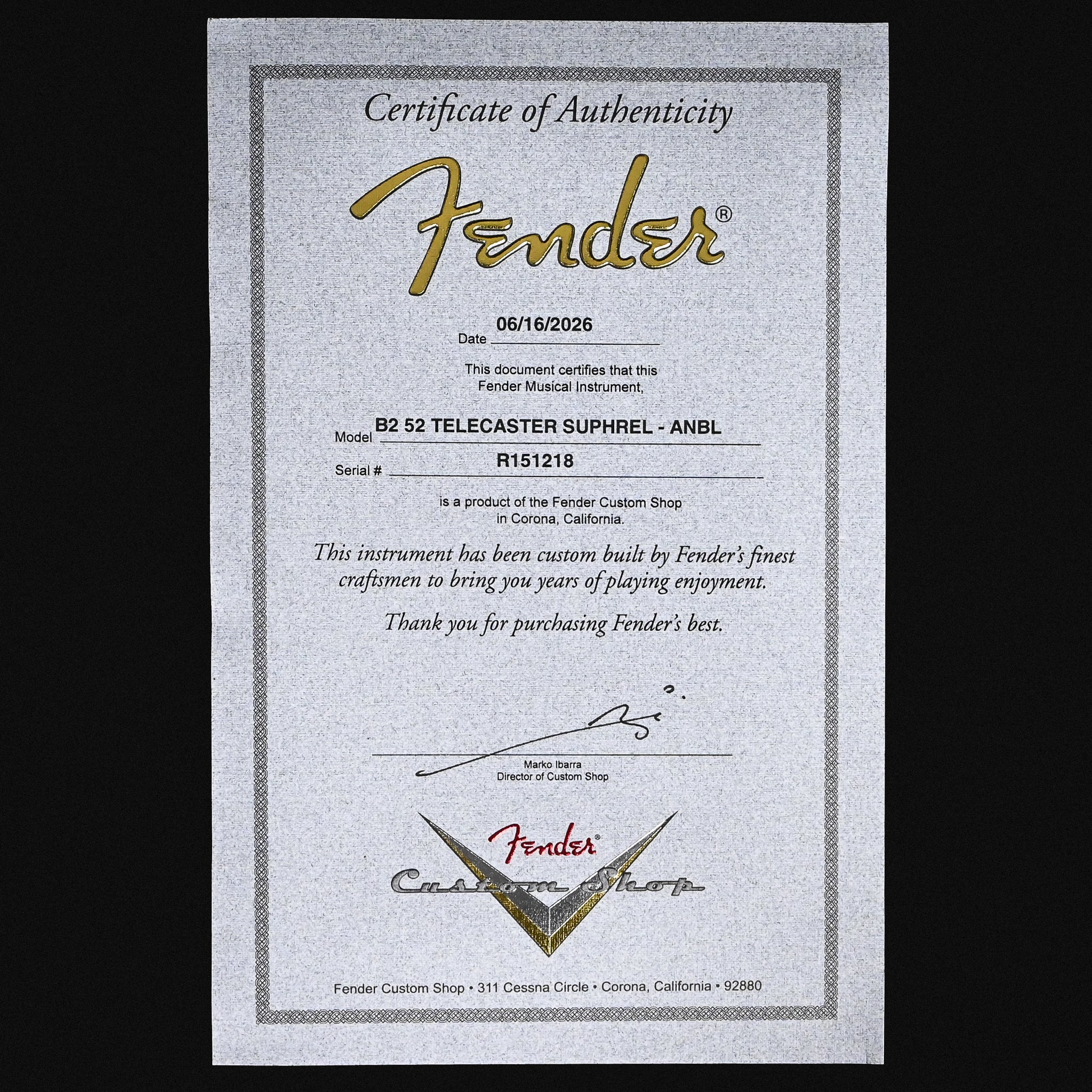 Fender Custom Shop '52 Telecaster Super Heavy Relic- Aged Nocaster Blonde 2026 (R151218)