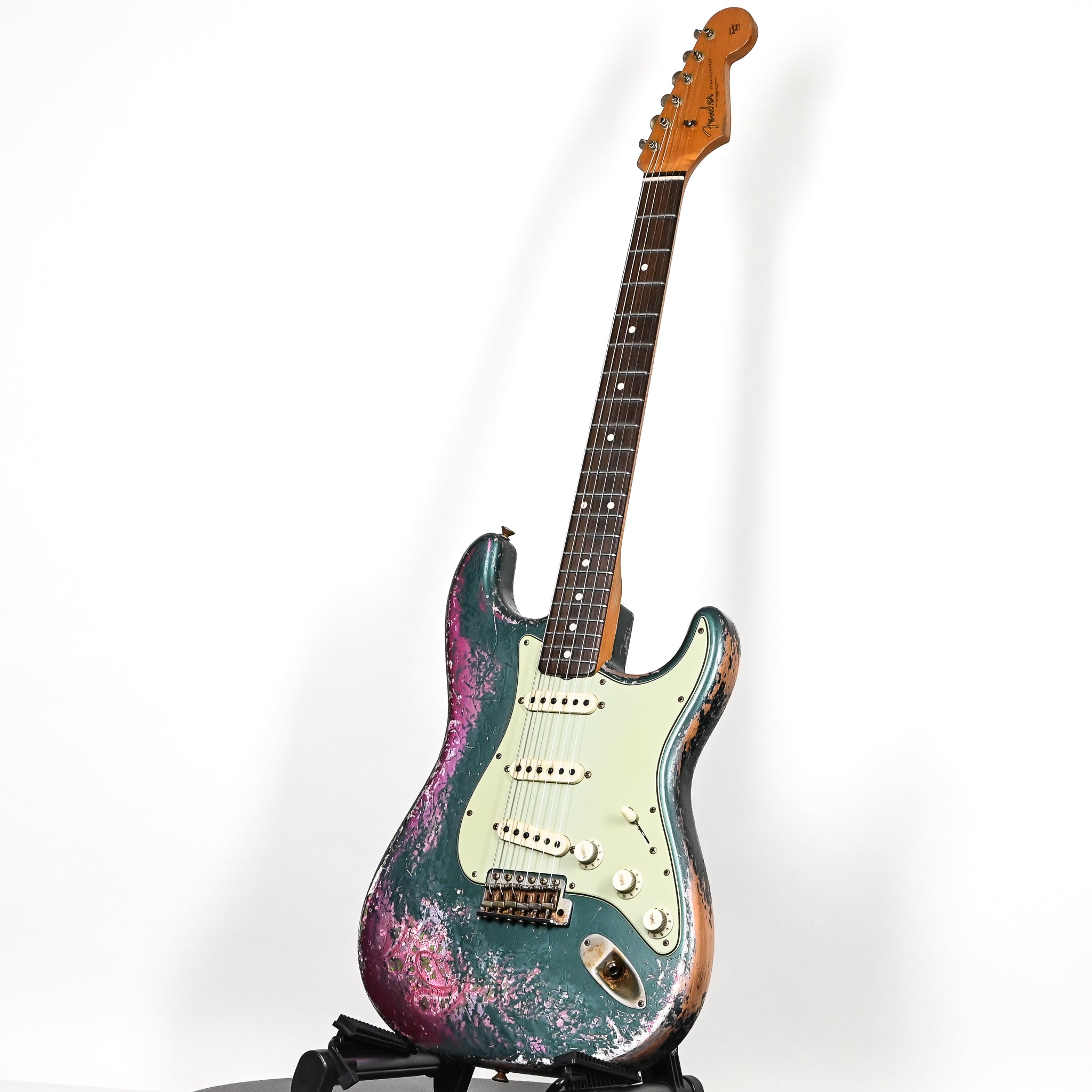 Fender Custom Shop Masterbuilt Dennis Galuszka '62 Stratocaster w/ Brazilian Rosewood Fingerboard Super Heavy Relic- Sherwood Metallic / Pink Paisley 2026 (R148478)