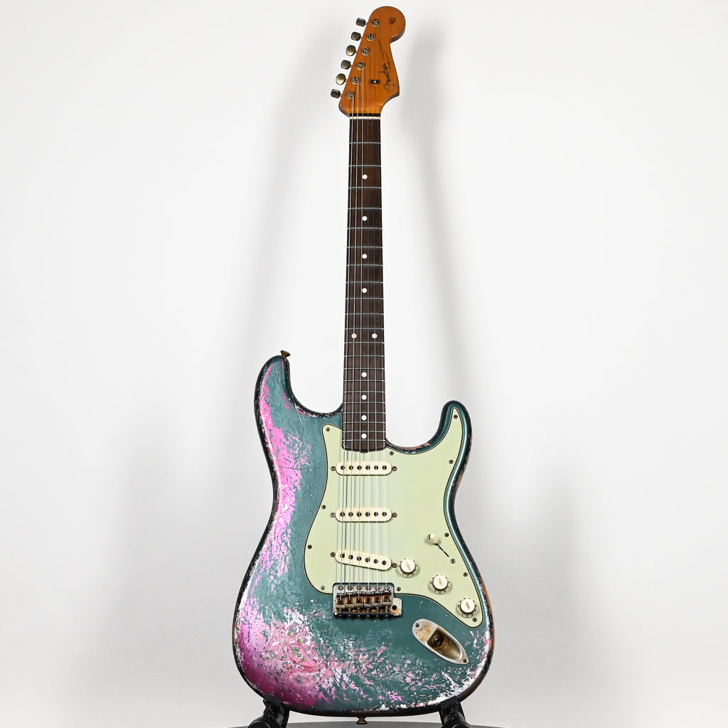 Fender Custom Shop Masterbuilt Dennis Galuszka '62 Stratocaster w/ Brazilian Rosewood Fingerboard Super Heavy Relic- Sherwood Metallic / Pink Paisley 2026 (R148478)