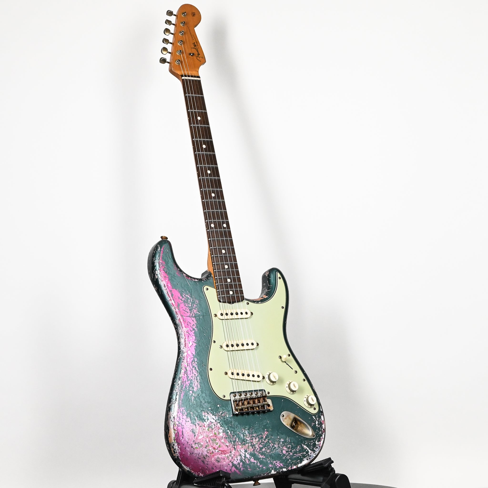 Fender Custom Shop Masterbuilt Dennis Galuszka '62 Stratocaster w/ Brazilian Rosewood Fingerboard Super Heavy Relic- Sherwood Metallic / Pink Paisley 2026 (R148478)
