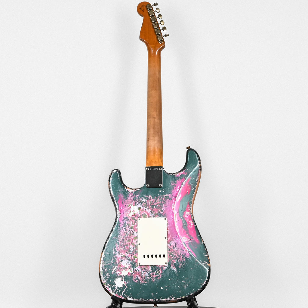 Fender Custom Shop Masterbuilt Dennis Galuszka '62 Stratocaster w/ Brazilian Rosewood Fingerboard Super Heavy Relic- Sherwood Metallic / Pink Paisley 2026 (R148478)