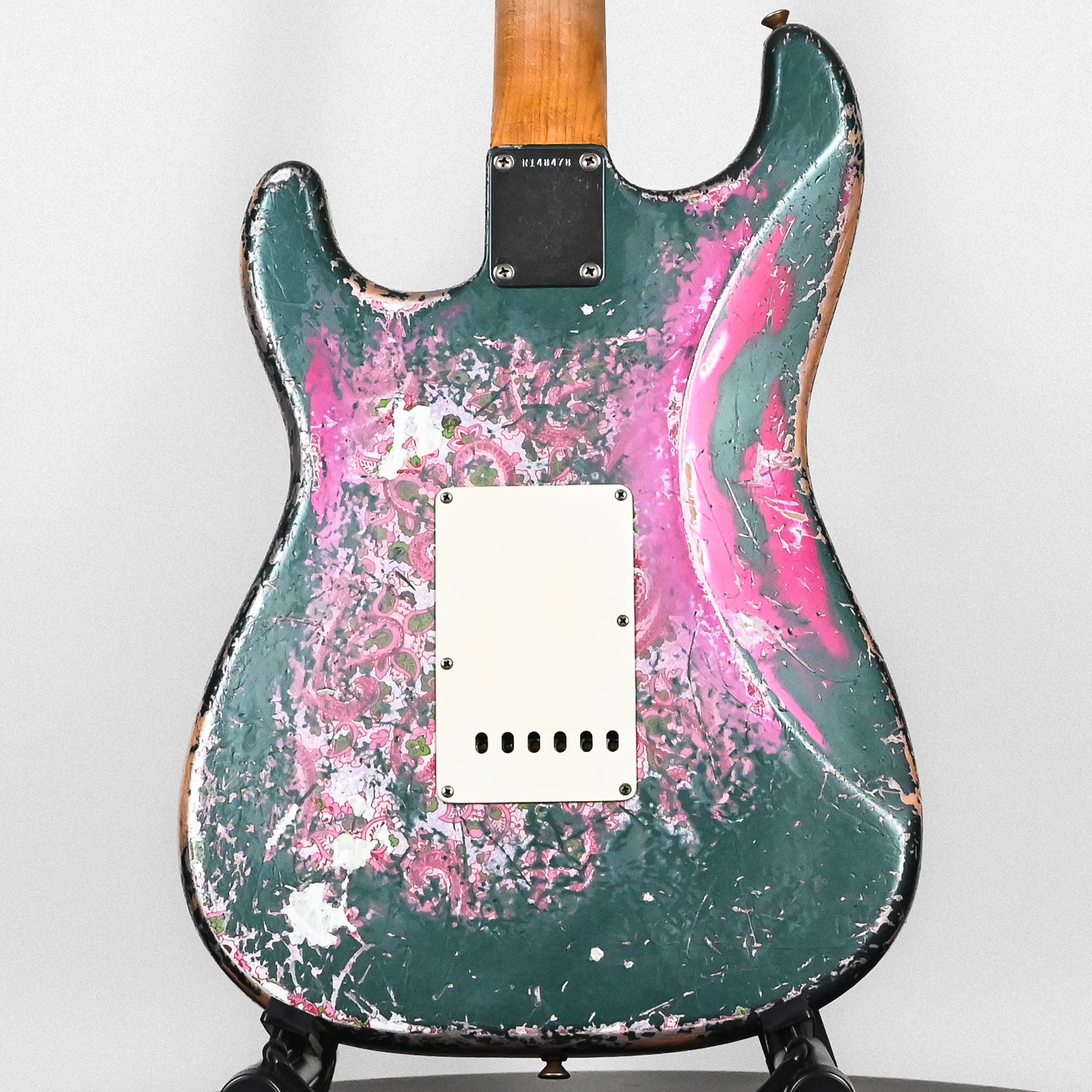 Fender Custom Shop Masterbuilt Dennis Galuszka '62 Stratocaster w/ Brazilian Rosewood Fingerboard Super Heavy Relic- Sherwood Metallic / Pink Paisley 2026 (R148478)