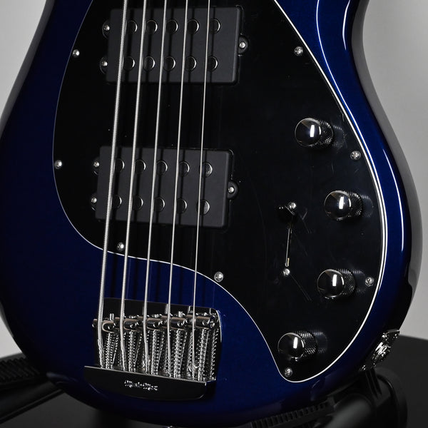 Ernie Ball Music Man StingRay 5 Special HH 5-String Bass Guitar– Butane Blue (F99358)