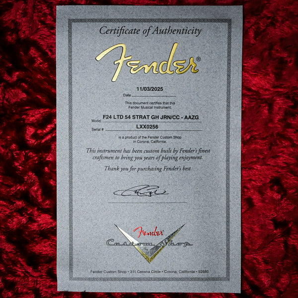 Fender Custom Shop Limited Edition '54 Stratocaster w/ Gold Hardware Journeyman/ Closet Classic Hardware- Aged Aztec Gold 2025 (LXX0256)