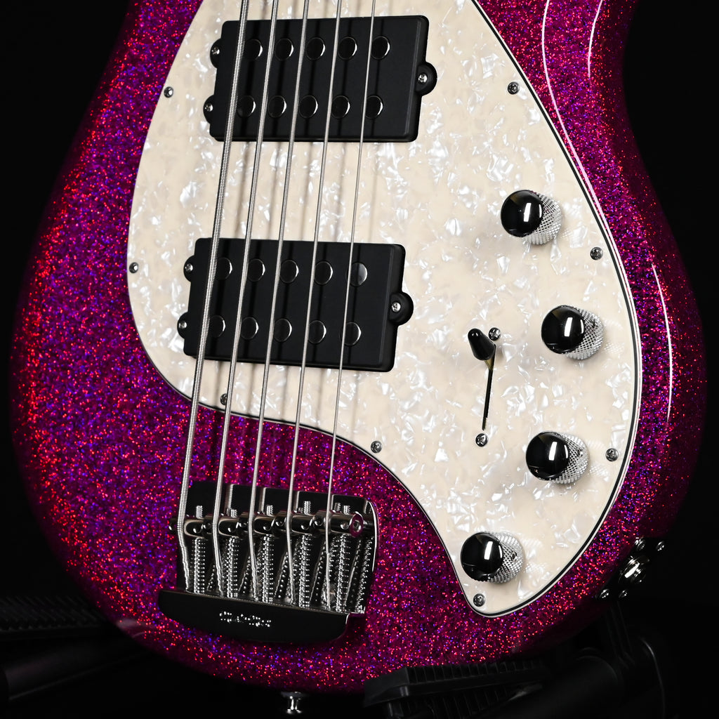Ernie Ball Music Man StingRay 5 Special HH w/ Maple Fretboard, Bass Guitar- Soda Pink Sparkle 2026 (K07133)