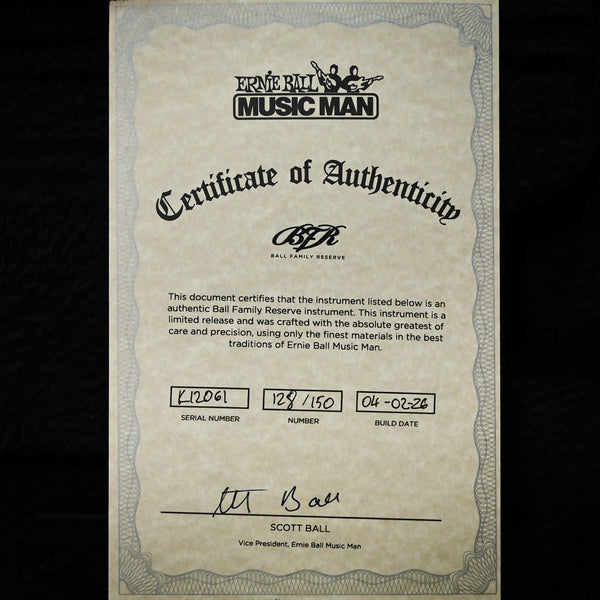 Ernie Ball Music Man BFR StingRay 5HH (No. 128/150)- Paua Blue Burst 2026 (K12061)