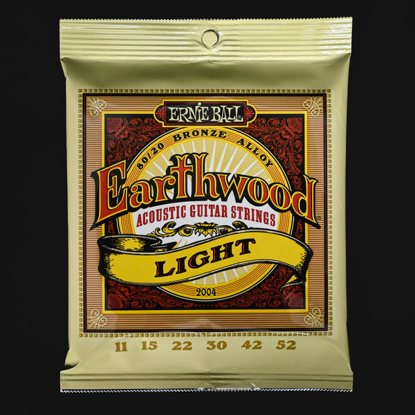 Ernie Ball Light Earthwood 80/20 Bronze Acoustic Guitar Strings 11-52 Gauge 2004