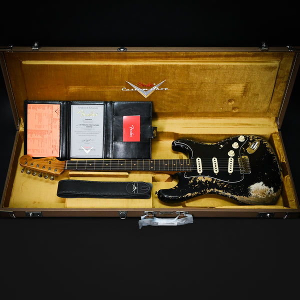 Fender Custom Shop Limited Edition Poblano Stratocaster Super Heavy Relic- Aged Black 2025 (CZ584794)