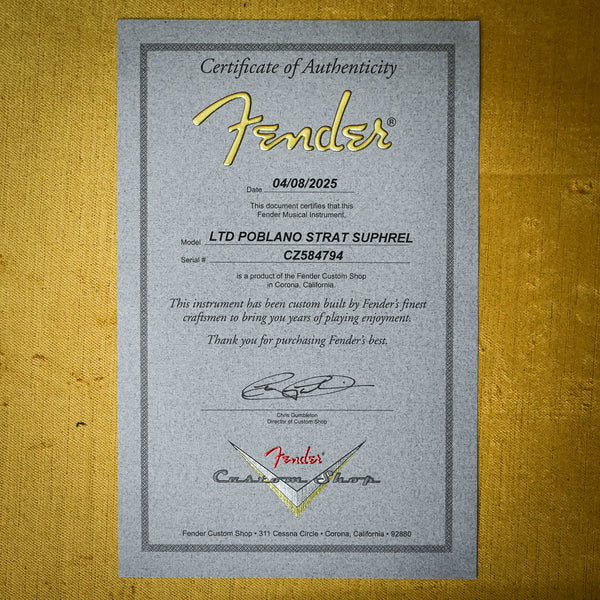 Fender Custom Shop Limited Edition Poblano Stratocaster Super Heavy Relic- Aged Black 2025 (CZ584794)