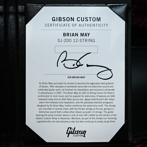 Gibson Custom Limited Edition Brian May SJ-200 12-String- Vintage Sunburst 2024 (23294308)