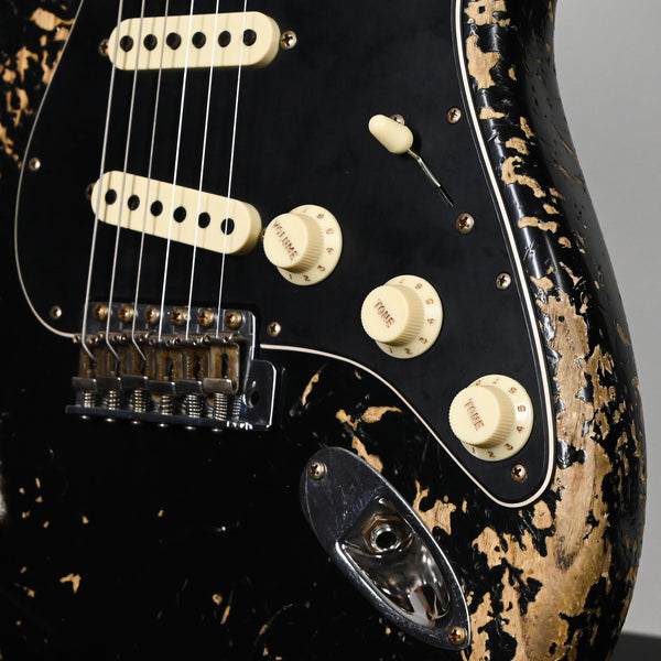 Fender Custom Shop Limited Edition Poblano Stratocaster Super Heavy Relic- Aged Black 2025 (CZ584794)