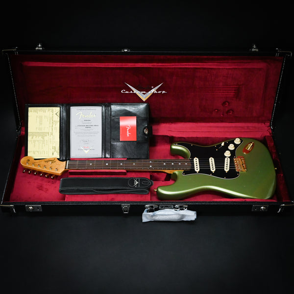 Fender Custom Shop Limited Edition '65 Dual Mag Stratocaster w/ Gold Hardware Journeyman/Closet Classic- Age Sage Green Metallic 2024 (CZ581631)