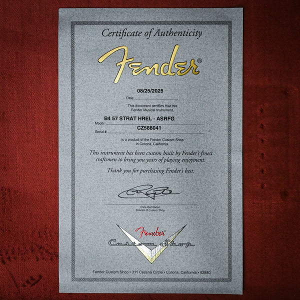 Fender Custom Shop '57 Stratocaster Heavy Relic- Aged Surf Green 2025 (CZ588041)