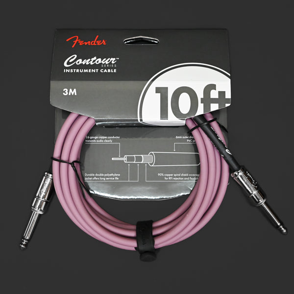 Fender Contour Series Instrument Cables 10ft (Str/Str) - Burgundy Mist