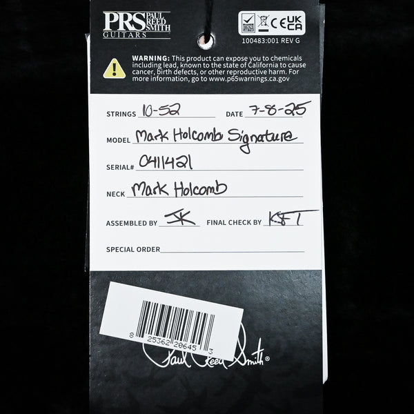 PRS Mark Holcomb Signature Electric Guitar- Holcomb Wraparound Burst 2025 (0411421)