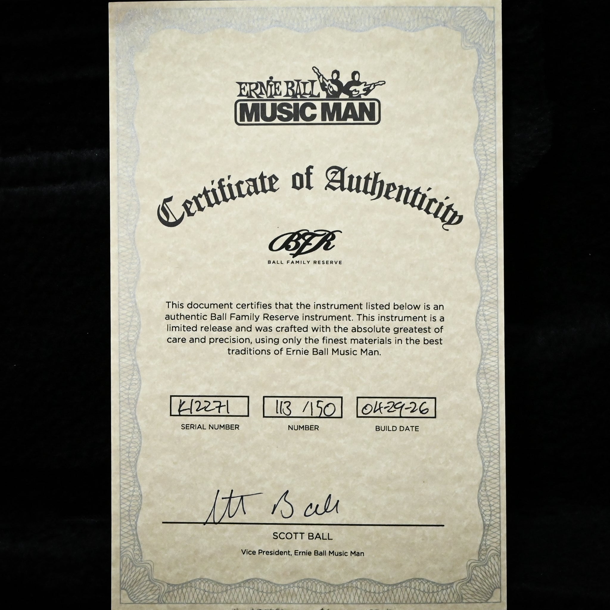 Ernie Ball Music Man BFR StingRay Special (No. 113/150)- Paua Blue Burst 2026 (K12271)