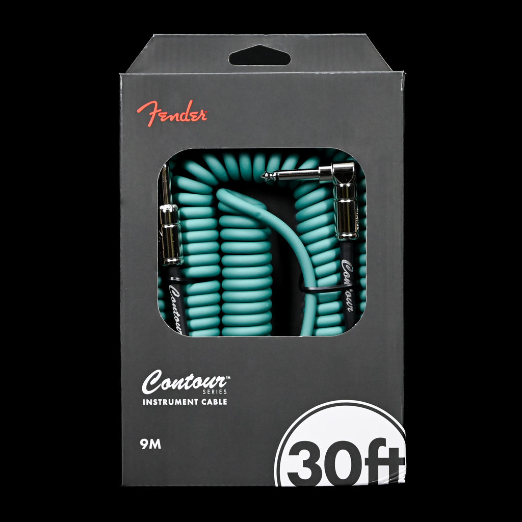 Fender Contour Series Coil Instrument Cables 30ft (Str/Ang) - Sherwood ...