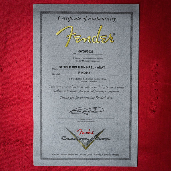 Fender Custom Shop Telecaster Big U Heavy Relic- Aged Natural 2025 (R142944)